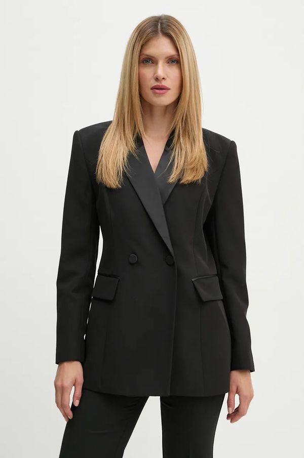 Bruuns Bazaar Sako Bruuns Bazaar RubysusBBTuxi blazer boja: crna, dvoredno zakopčavanje, bez uzorka, BBW4114
