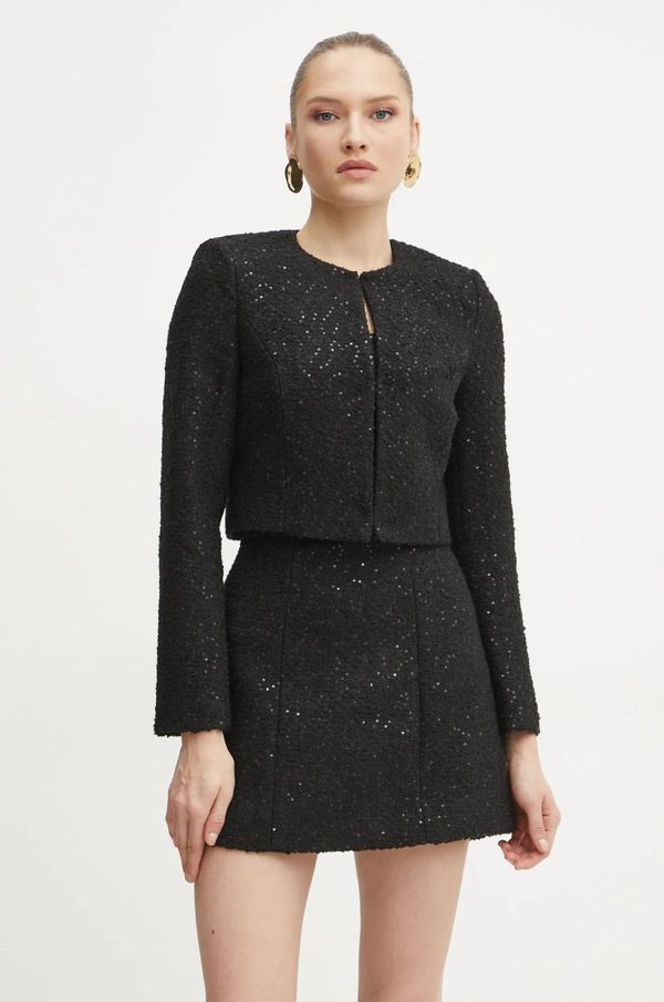 Marciano Guess Sako Marciano Guess BOUCLE boja: crna, jednoredno zakopčavanje, bez uzorka, 5RGN18 7261A