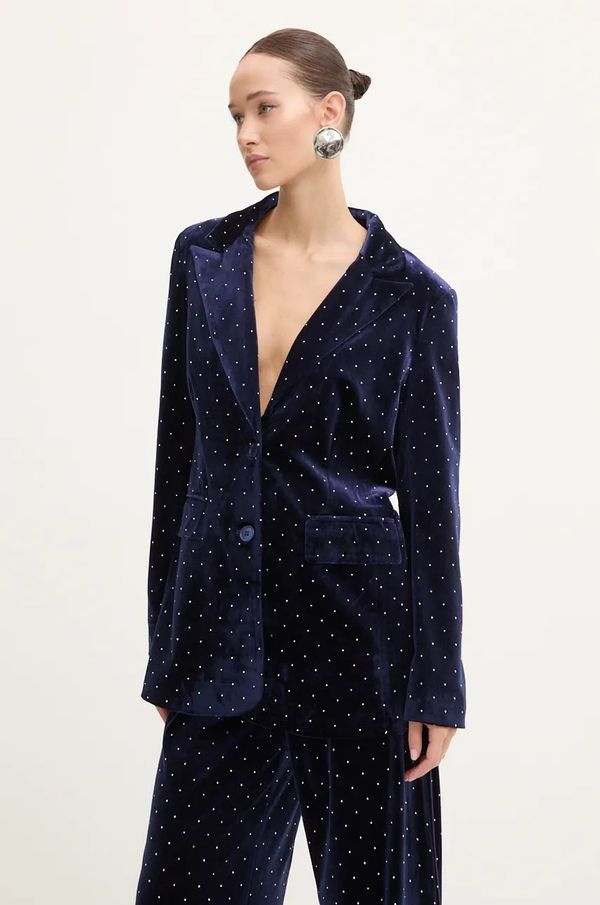Never Fully Dressed Sako Never Fully Dressed Navy Hot Fix Blazer boja: tamno plava, jednoredno zakopčavanje, NFDOU395