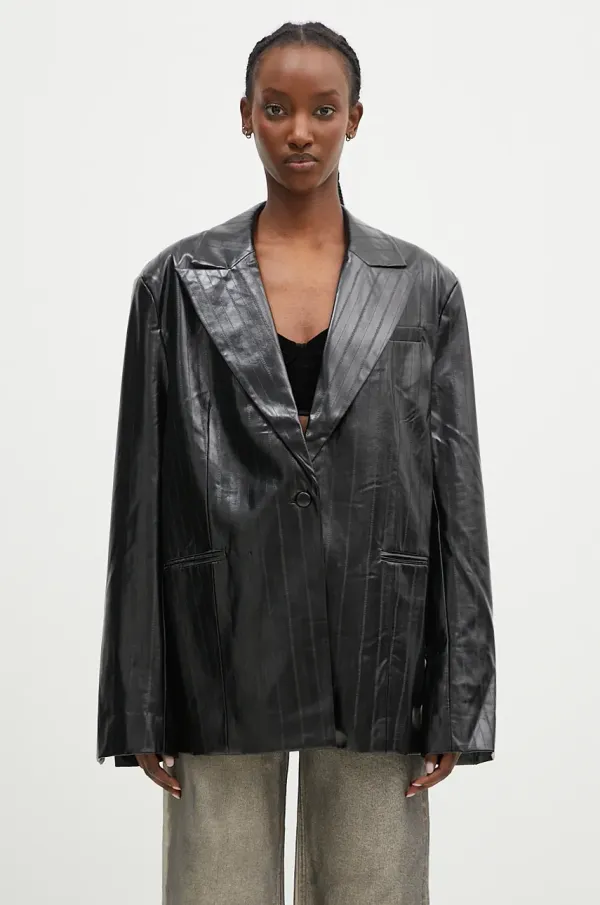 Rotate Sako Rotate Coated Oversized Blazer boja: crna, oversize, bez uzorka, 112958100