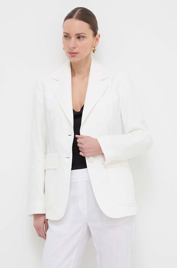Weekend Max Mara Sako s dodatkom lana Weekend Max Mara boja: bež, jednoredno zakopčavanje, bez uzorka