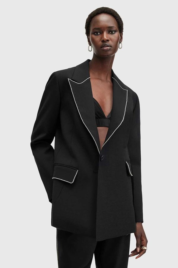 AllSaints Sako s primjesom vune AllSaints ATLAS KRYS BLAZER boja: crna, jednoredno zakopčavanje, bez uzorka, W005QB
