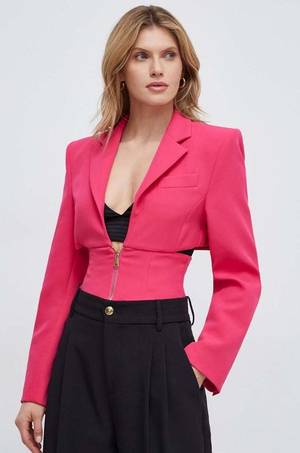 Versace Jeans Couture Sako Versace Jeans Couture boja: ružičasta, jednoredno zakopčavanje, bez uzorka