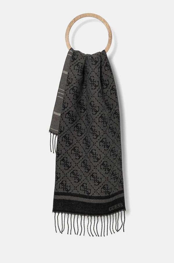 Guess Šal Guess za muškarce, boja: siva, s uzorkom, AM9432.POL03