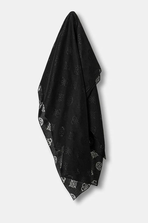 Guess Šal Guess za žene, boja: crna, s uzorkom, AW5151 COT03