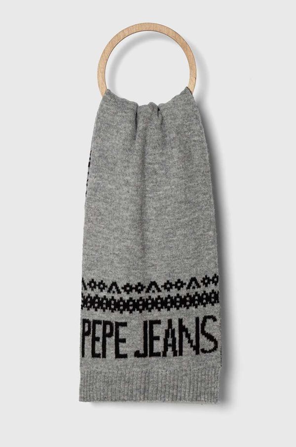 Pepe Jeans Šal Pepe Jeans za žene, boja: siva, s uzorkom