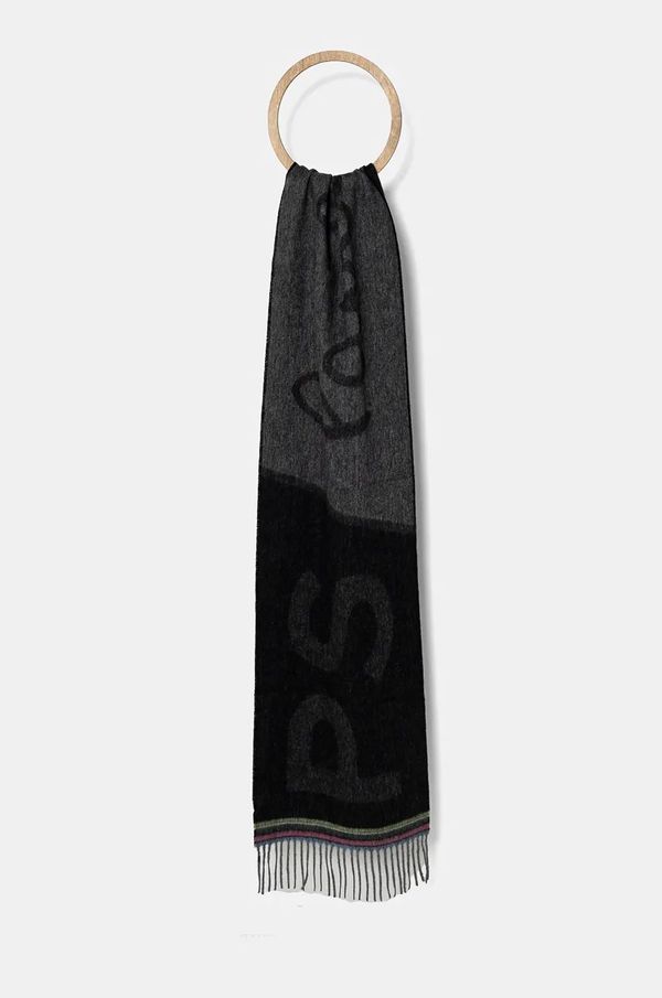 PS Paul Smith Šal PS Paul Smith za muškarce, boja: crna, s uzorkom, M2A.150K.N076