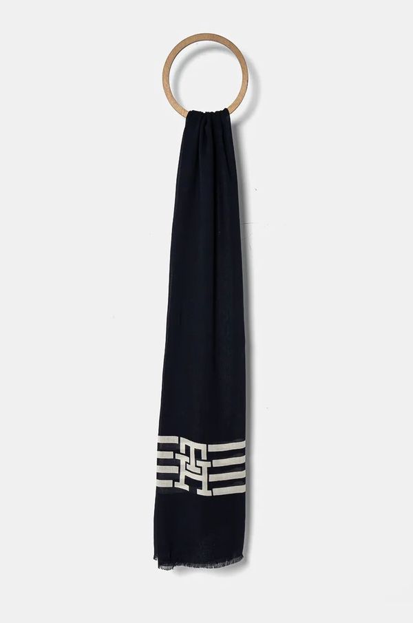 Tommy Hilfiger Šal Tommy Hilfiger za žene, boja: tamno plava, s uzorkom, AW0AW16644