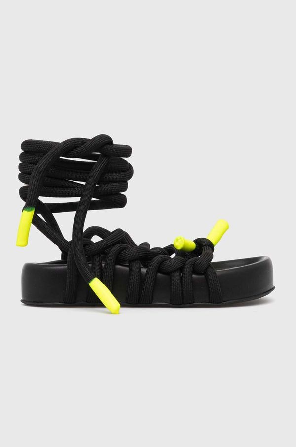 AGL Sandale AGL Jane Laces za žene, boja: crna, s platformom, D685010PGKE7621013