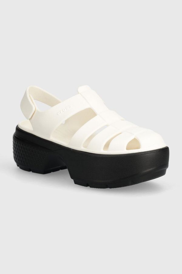 Crocs Sandale Crocs Stomp Fisherman Sandal za žene, boja: bijela, s platformom, 209938