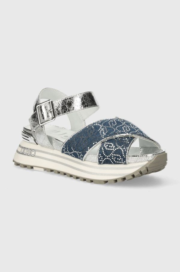 Liu Jo Sandale Liu Jo LIU JO MAXI WONDER SANDAL 11 za žene, boja: srebrna, s platformom, BA4105EX259S3254