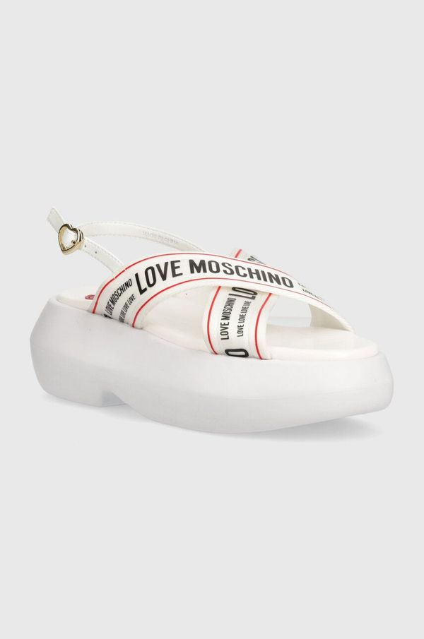 Love Moschino Sandale Love Moschino za žene, boja: bijela, s platformom, JA16257I0IIX610A