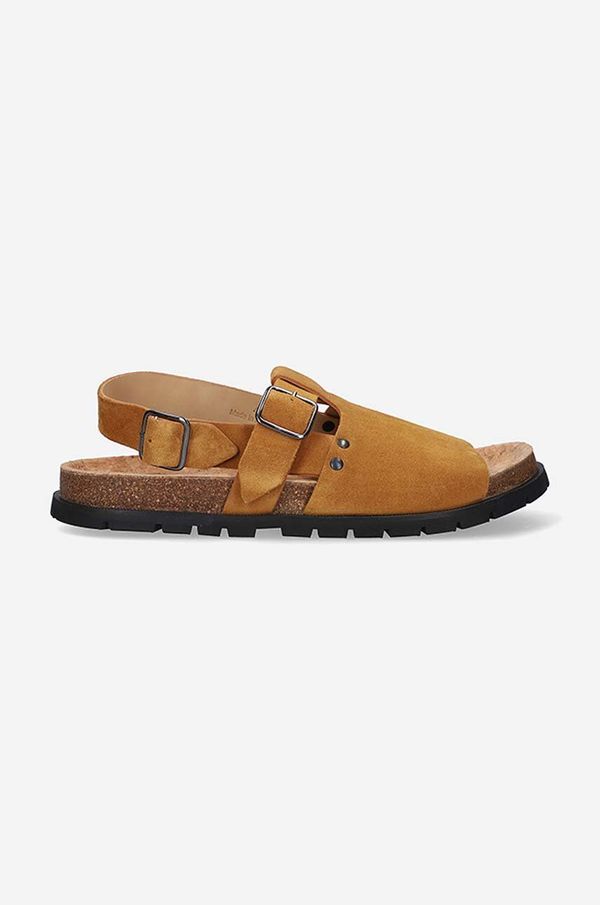A.P.C. Sandale od brušene kože A.P.C. Sandales Noe za muškarce, boja: smeđa, PXBAH.H51057-CARAMEL