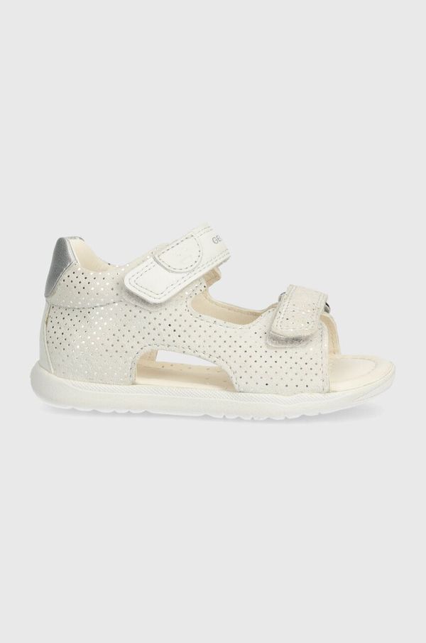 Geox Sandale od brušene kože Geox SANDAL MACCHIA boja: bež