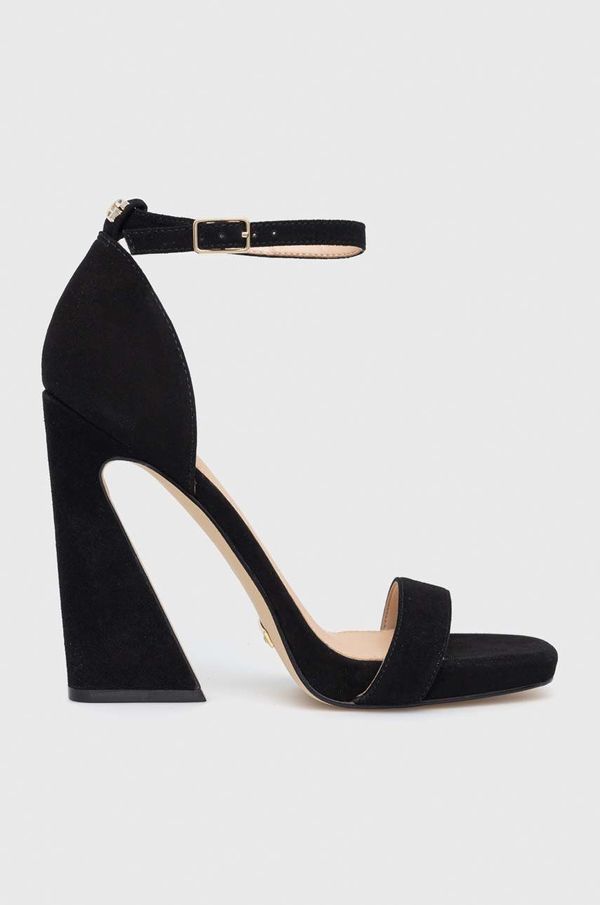 Guess Sandale od brušene kože Guess Morra boja: crna, FL5MRR SUE03 BLACK