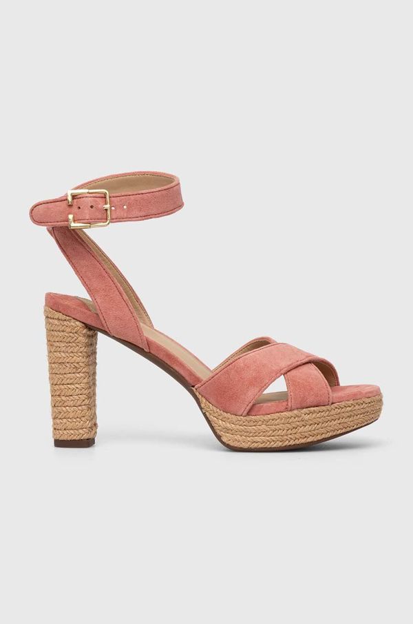 Lauren Ralph Lauren Sandale od brušene kože Lauren Ralph Lauren Sasha boja: ružičasta, 802925273005