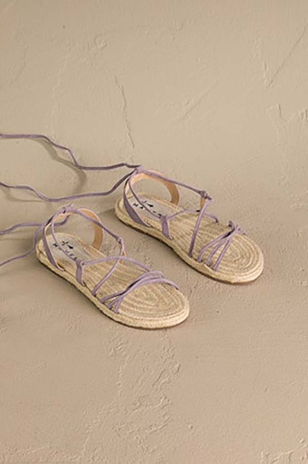 Manebi Sandale od brušene kože Manebi Lace-Up Sandals za žene, boja: ljubičasta, P 7.4 Y0