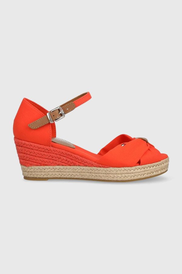 Tommy Hilfiger Sandale Tommy Hilfiger BASIC OPENED TOE MID WEDGE boja: narančasta, FW0FW04785