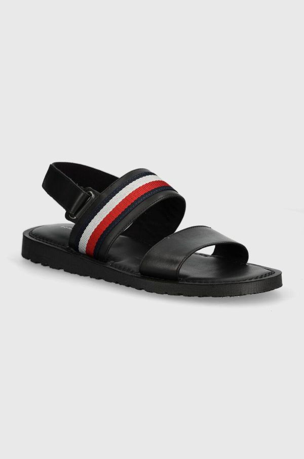 Tommy Hilfiger Sandale Tommy Hilfiger CORE LTH STRAPPY SANDAL za muškarce, boja: crna, FM0FM05009
