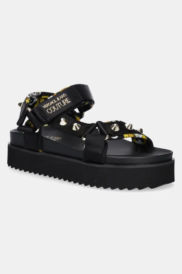 Versace Jeans Couture Sandale Versace Jeans Couture za žene, boja: crna, s platformom, 78VA3SM2 ZS187 G89