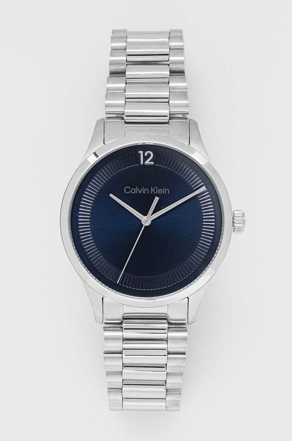 Calvin Klein Sat Calvin Klein 25200225 za muškarce, boja: srebrna