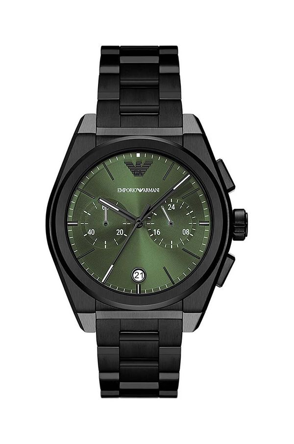 Emporio Armani Sat Emporio Armani za muškarce, boja: crna
