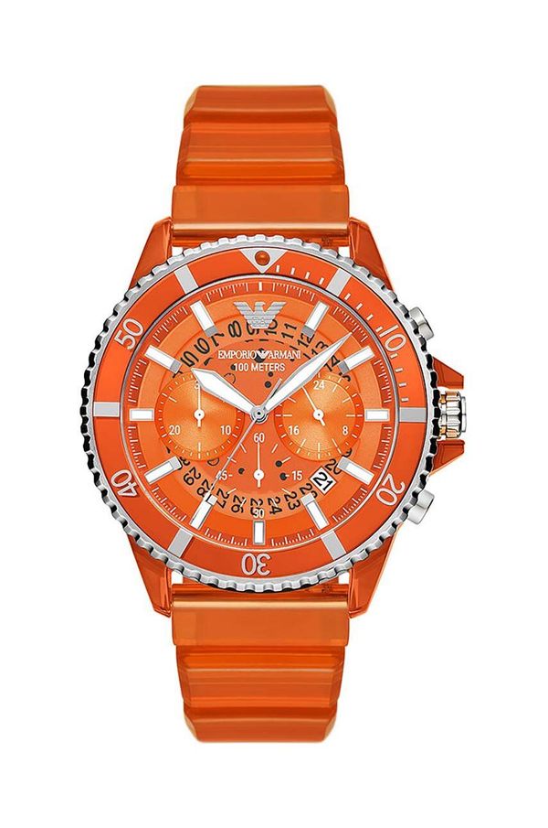 Emporio Armani Sat Emporio Armani za muškarce, boja: narančasta