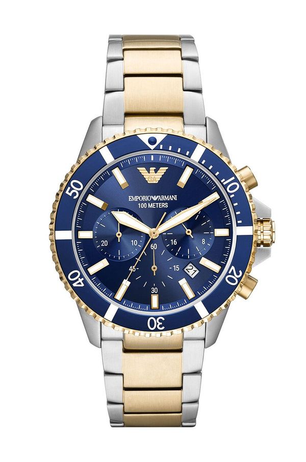 Emporio Armani Sat Emporio Armani za muškarce, boja: srebrna