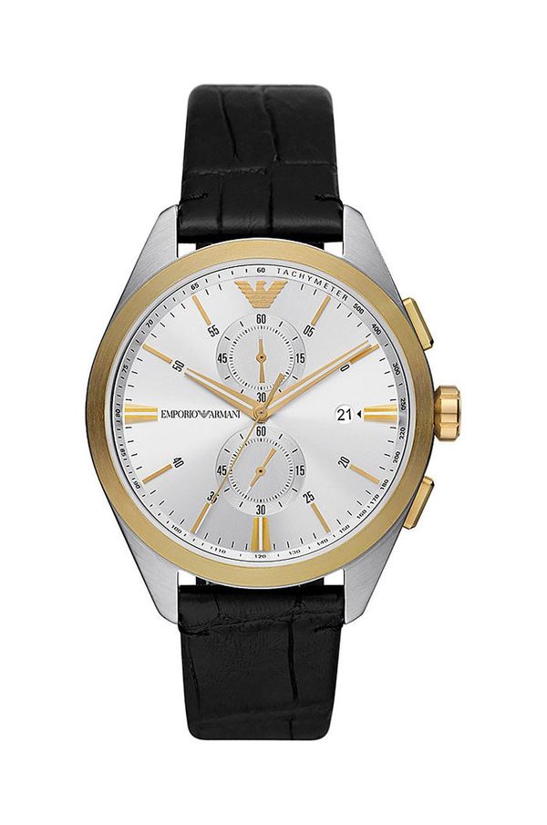 Emporio Armani Sat Emporio Armani za muškarce, boja: srebrna