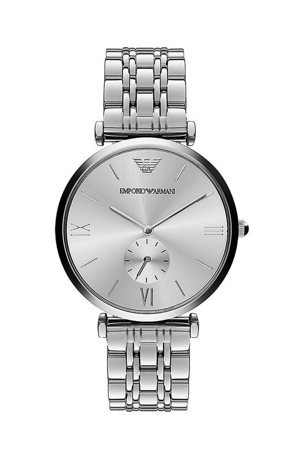 Emporio Armani Sat Emporio Armani za muškarce, boja: srebrna