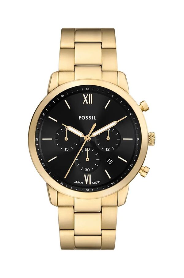 Fossil Sat Fossil Neutra Chronograph za muškarce, boja: zlatna, FS6093