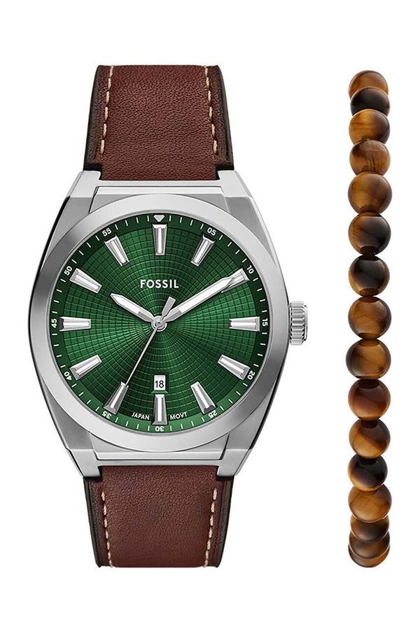 Fossil Sat i narukvica Fossil boja: srebrna, FS6080SET