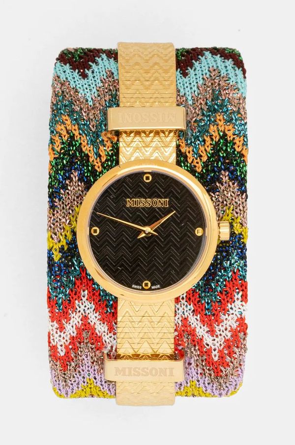 Missoni Sat Missoni za žene, boja: zlatna, MWY102122