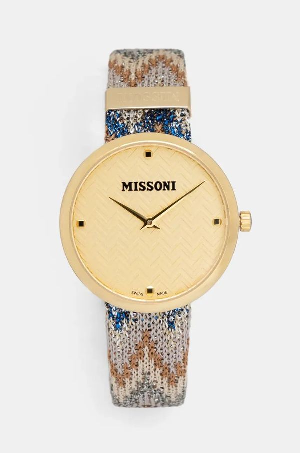 Missoni Sat Missoni za žene, boja: zlatna, MWY202322