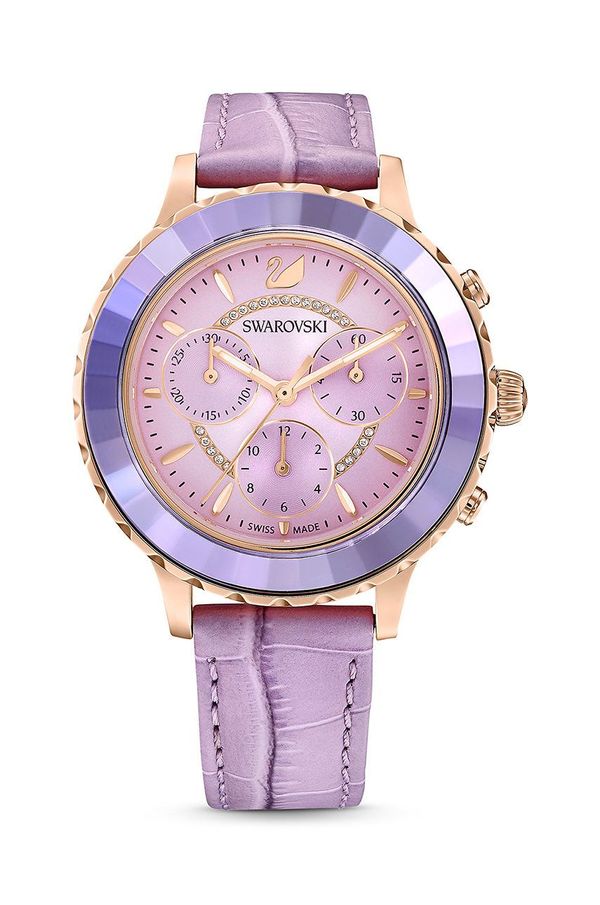 Swarovski Sat Swarovski 5632263 OCTEA LUX CHRONO za žene, boja: ružičasta