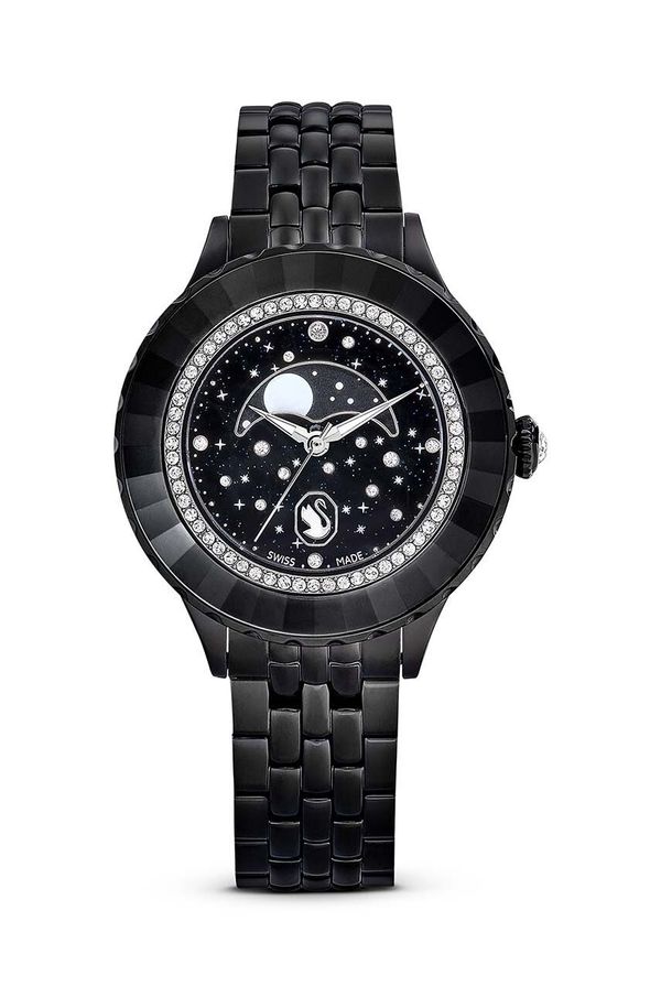 Swarovski Sat Swarovski OCTEA MOON za žene, boja: crna, 5677497