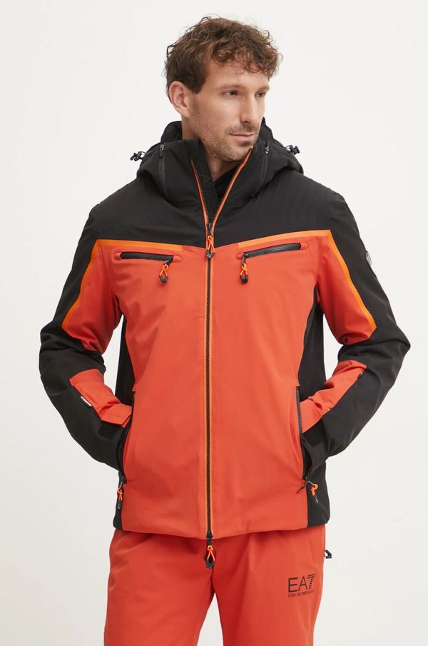 EA7 Emporio Armani Skijaška jakna EA7 Emporio Armani Kitzbuhel Colorblock Logo boja: narančasta, PNCJZ.6DPG15