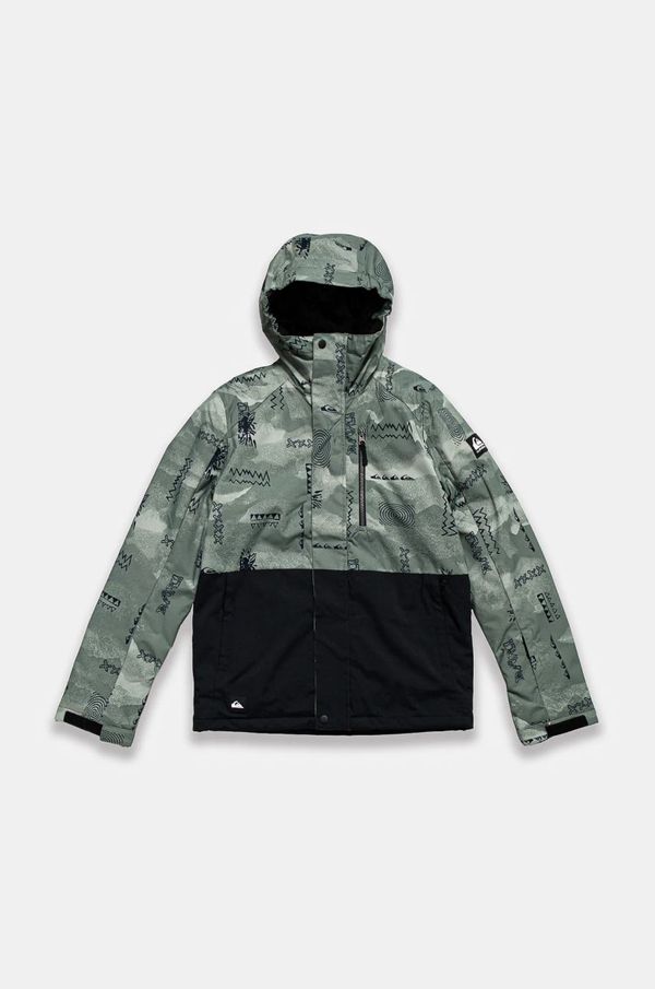 Quiksilver Skijaška jakna Quiksilver MISSION PRINTED BLOCK JK boja: zelena, EQBTJ03196