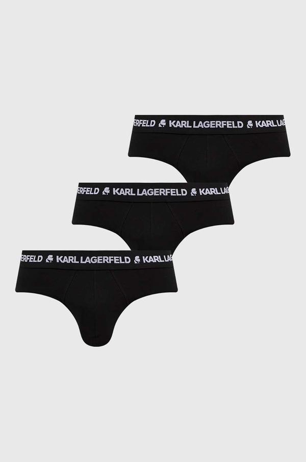 Karl Lagerfeld Slip gaćice Karl Lagerfeld 3-pack za muškarce, boja: crna