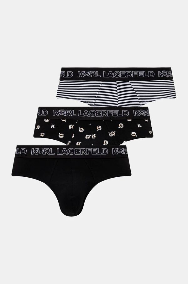 Karl Lagerfeld Slip gaćice Karl Lagerfeld 3-pack za muškarce, boja: crna, A1M47043