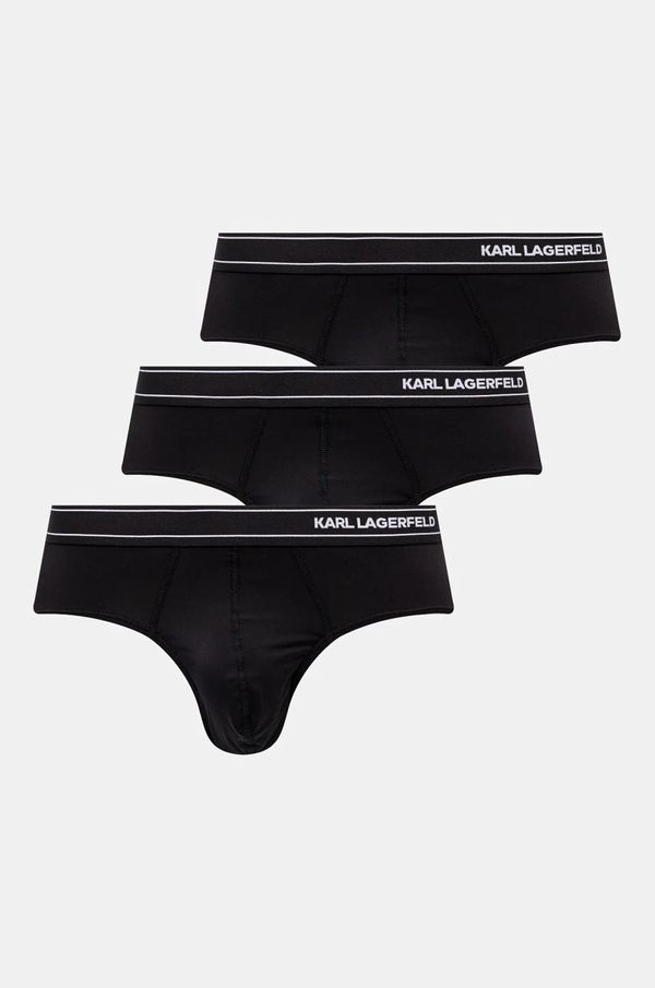 Karl Lagerfeld Slip gaćice Karl Lagerfeld 3-pack za muškarce, boja: crna, A1M47085