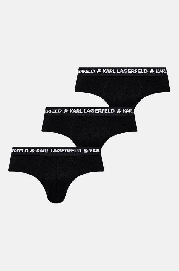 Karl Lagerfeld Slip gaćice Karl Lagerfeld 3-pack za muškarce, boja: crna, A1M47152