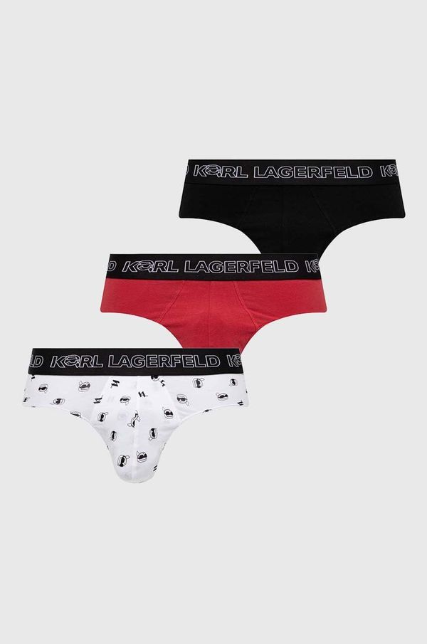 Karl Lagerfeld Slip gaćice Karl Lagerfeld 3-pack za muškarce, boja: crvena, 245M2106