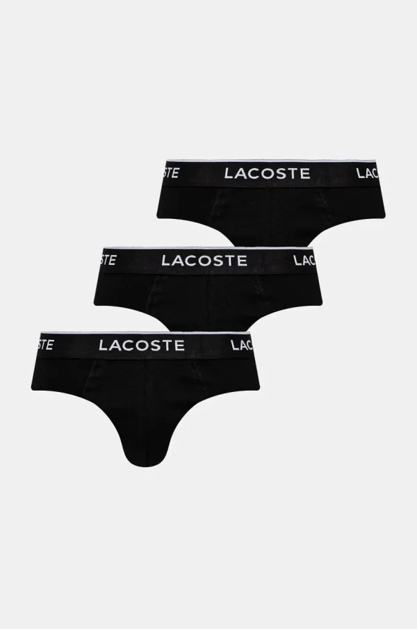 Lacoste Slip gaćice Lacoste 3-pack boja: crna, 8H1293