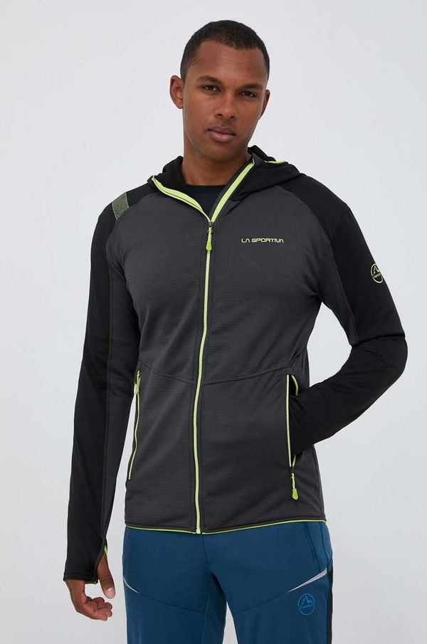 La Sportiva Sportska dukserica LA Sportiva Upendo Hoody boja: crna, s kapuljačom, glatka
