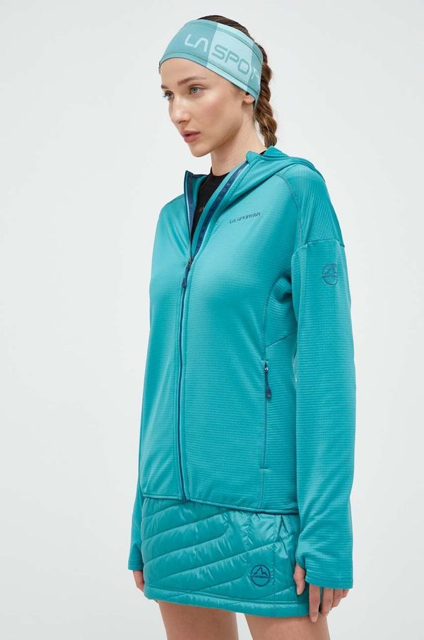 La Sportiva Sportska dukserica LA Sportiva Upendo Hoody boja: zelena, s kapuljačom, glatka