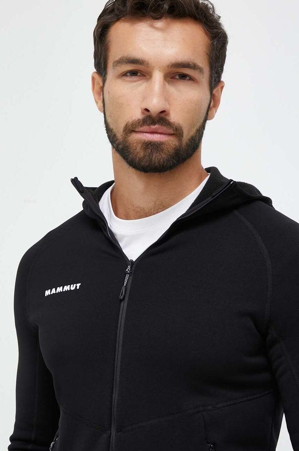 Mammut Sportska dukserica Mammut Aconcagua ML Hooded boja: crna, s kapuljačom, bez uzorka