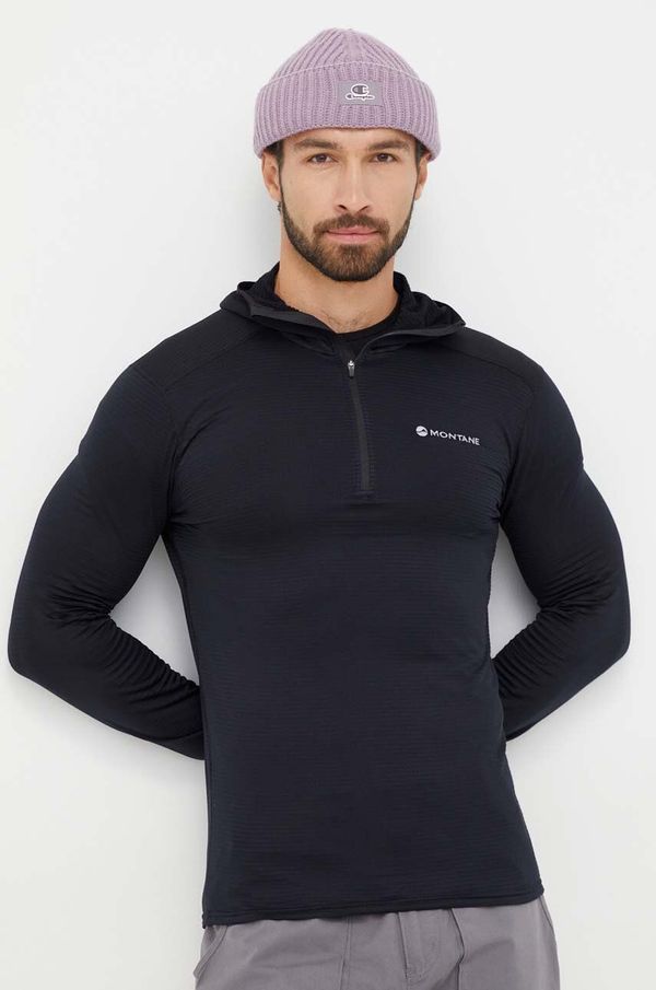 Montane Sportska dukserica Montane Protium Lite boja: crna, s kapuljačom, bez uzorka