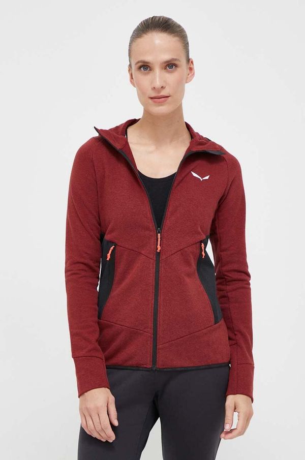 Salewa Sportska dukserica Salewa Lavaredo Hemp Hooded boja: bordo, s kapuljačom, bez uzorka