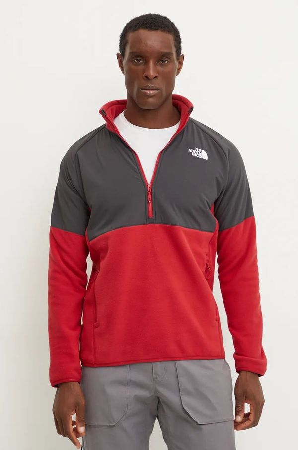 The North Face Sportska dukserica The North Face Glacier Heavyweight boja: crvena, s uzorkom, NF0A89JH86O1